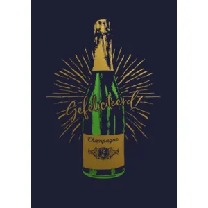 Kaart - Gefeliciteerd, champagne - ME - GBE.0104