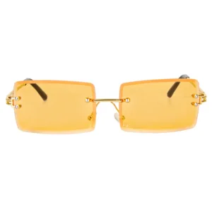 Bril - Rechthoek - Licht oranje glazen