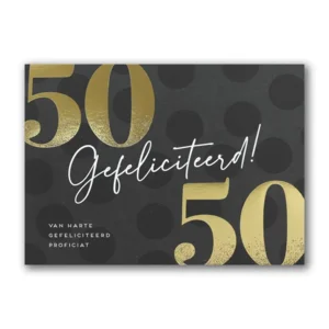Kaart - 50 jaar - Glitter & Glamour - LLE.3016