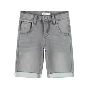 Name-it Jongens Jeans Bermuda Broek Theo Dnmclass Medium Grey