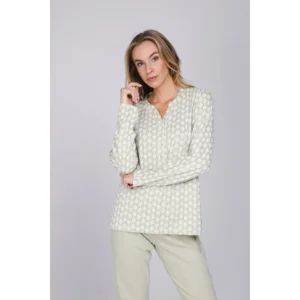 Pastunette dames Pyjama: Groen, Lange mouwen, tot 54 ( PAS.184 )