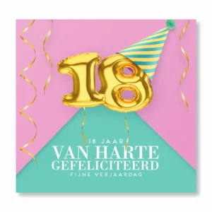 Kaart - Muziek - 18 jaar, van harte gefeliciteerd - 031
