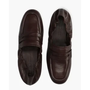 Guglielmo Rotta Satin Nappa Donkerbruin Damesloafers