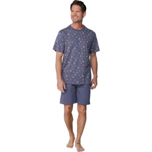 Pastunette Heren Pyjama: Grijs, All over sport ( pas.163 )