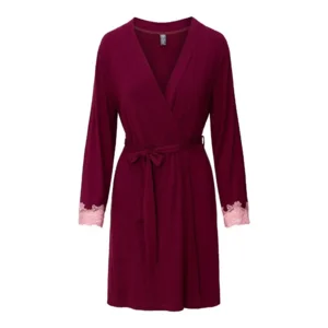 Lingadore Port Desire Nights kimono in bordeaux