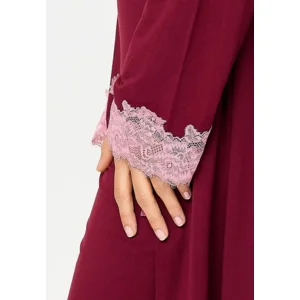 Lingadore Port Desire Nights kimono in bordeaux
