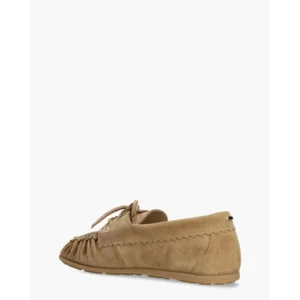NUBIKK Riley Jade Beige Dames Veterschoenen