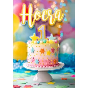 Kaart - Hoera 1 jaar - ME - GBE.2712