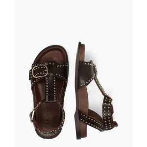 Inuovo D51008 Donkerbruin Damessandalen