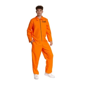 Kostuum - Gevangene - Oranje - Jumpsuit - M