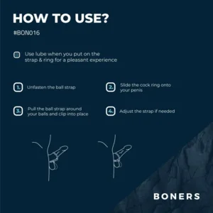 Boners Verstelbare Cock & Ball Strap - Groot