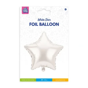 Folieballon - Ster - wit - 46cm