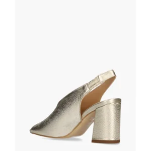 Di Lauro Rosette Goud Damessandalen