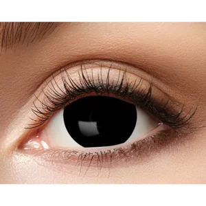 Mini Sclera Eclipse 6‑maandslenzen – Wit & Zwart – Halloween Effectlenzen