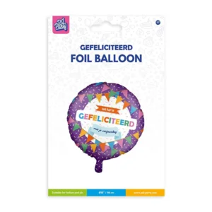 Folieballon - Gefeliciteerd met je verjaardag - 46cm - Zonder vulling