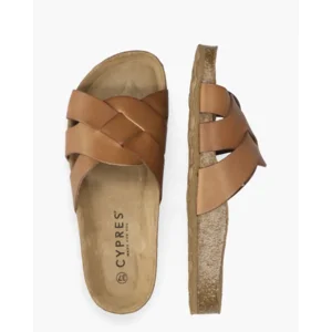 Cypres Tiki Cognac Damesslippers