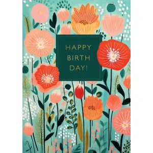 Kaart - Happy birthday! Klaprozen - ME - GBA.2909