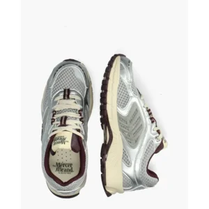 Mercer Amsterdam The Re-Run EVO Silver Zilver/Bordeaux Damessneakers