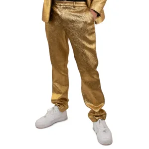 Kostuum - Goud - Colbert, broek & stropdas - Maat 56