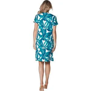 Pastunette Dames nachthemd: Turquoise, L95 ( PAS.154 )