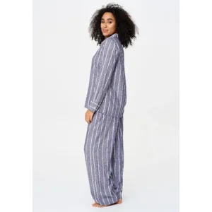 Lingadore Stripes pyjama in denim blauw