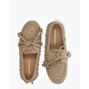 Miss Behave Beige Dames Veterschoenen