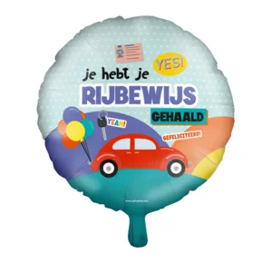 Folieballon - Je hebt je Rijbewijs - 46cm - Zonder vulling