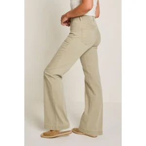 Para Mi Dames Broek: Eve ( Pocket ) / cotton Tencel, light olive ( PARA.400 )