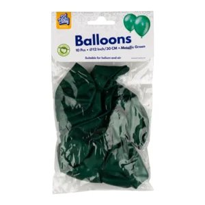 Ballonnen - Metallic groen - 30cm - 10st.