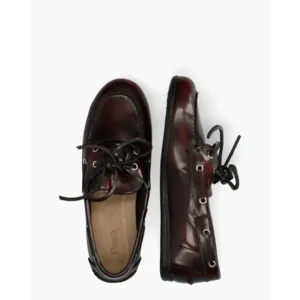 Posa Boat Loafer Bordeaux Dames Veterschoenen