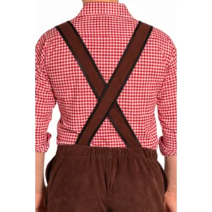Lederhose - Johann - Bruin - Kort - Verstelbare bretels - S