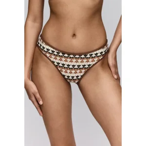 Sarda Biles voorgevormde bikini in bruin, ivoor en zwart