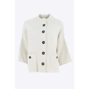 Signe Nature Dames Gilet: Ecru, met knopen ( Signe.1392 )