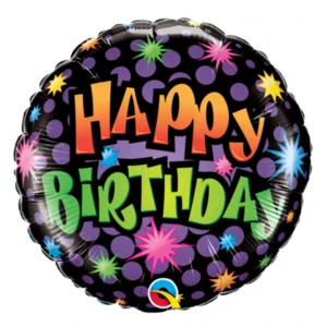 Folieballon - Happy Birthday - Kleurrijk - 46cm - Zonder vulling