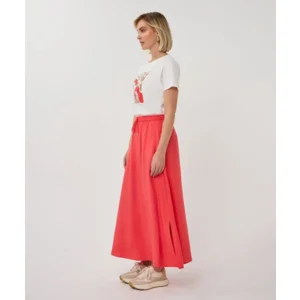 Esqualo T-shirt: Off White / Chili Red, Korte mouw ( ESQ.318 )