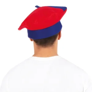 Baret Blauw/Wit/Rood – Mode & Verkleedaccessoire