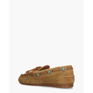 Posa Boat Loafer Western Lichtbruin Dames Veterschoenen