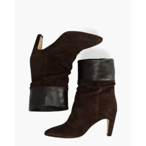Julie Dee SE4011Donkerbruin Dames Enkellaarsjes