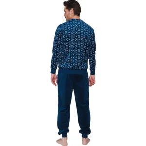 Pastunette Heren Pyjama: Blauw, Fleece, tot 3xl ( PAS.193 )