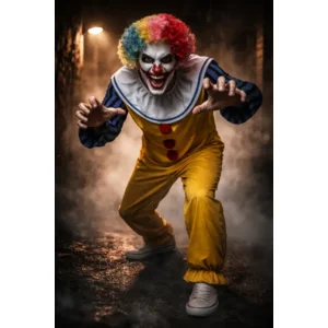 Kostuum - Scary Clown - Met pruik - M