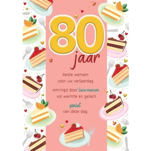 Kaart - 80 jaar - Lifetime of love - 01-LV.GBE.0018