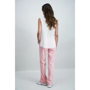 Signe Nature Zomer Bloes: Wit, Mouwloos ( Signe.1385 )