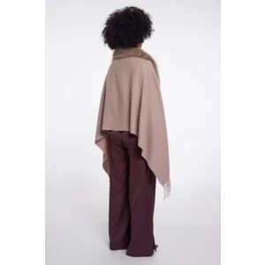 Rino & Pelle Cape met bont: Wendy, mocha latte ( RINO.98 )