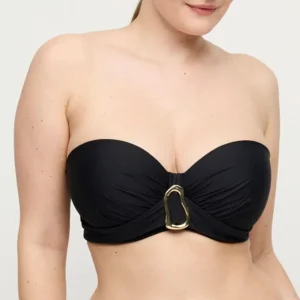Prima Donna Swim Bikini top: Uvita, Zwart, Balconet model, europese maten ( Strapless mogelijk ( PDO.550 )
