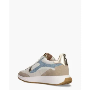 Floris Van Bommel Suvi 03.07 Beige/Blauw Damessneakers