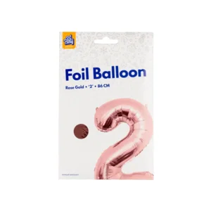 Folieballon - 2 jaar - Rosé goud - 86cm - Zonder vulling