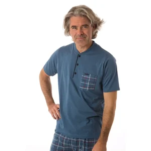 Perlina Pyjama Heren: Scott, Blauw ( LINA.131 )