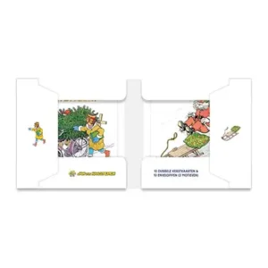 Kaarten - Kerst - Jan van Haasteren - Fiets & kerstman van slee - 10st.