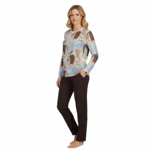 Ringella – Cat Print – Pyjama – 6511234 – Brown