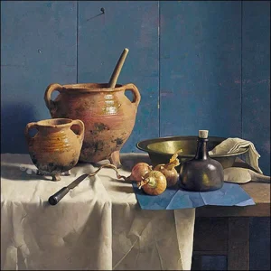 Kaartenmapje - 2 x 4 designs - Henk helmantel - Still life - 12x12cm